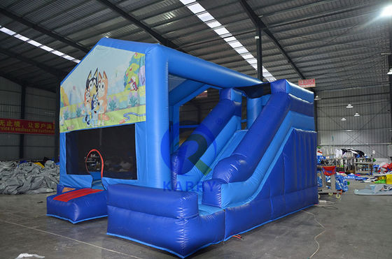Location de soirée gardien gonflable Bluey Bounce House avec plage d'âge de glissement 14 ans et plus
