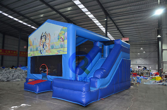 Location de soirée gardien gonflable Bluey Bounce House avec plage d'âge de glissement 14 ans et plus