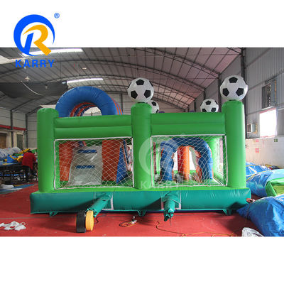 Château gonflable en PVC carré pour le football Thème de la ville amusante