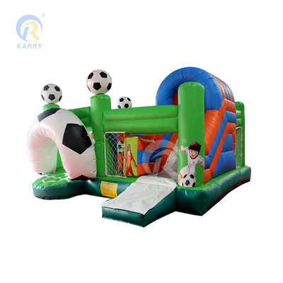 Château gonflable en PVC carré pour le football Thème de la ville amusante