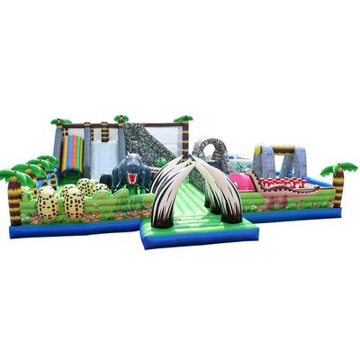 Certificat CE Portable Dino gonflable trampoline bouncer City Combo toboggan pour enfants