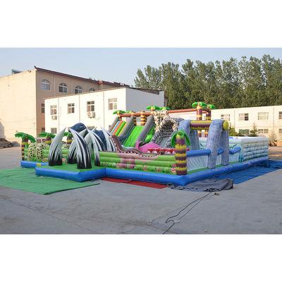 Certificat CE Portable Dino gonflable trampoline bouncer City Combo toboggan pour enfants