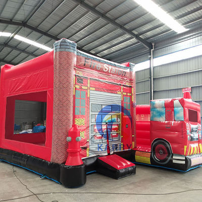 Camion de pompiers porte-ballon gonflable Combo de glissière pour les soirées Location d'âge 14 ans et plus