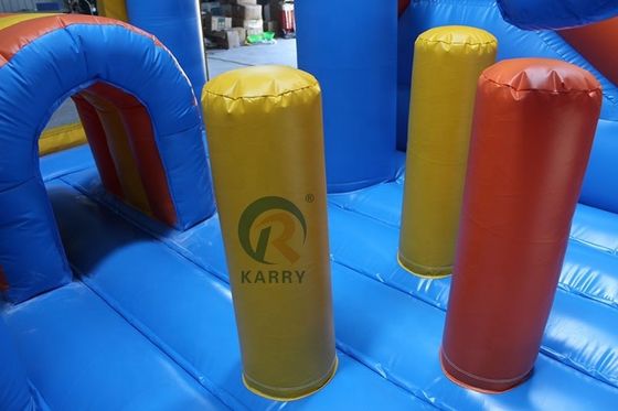 Unisexe aire de jeux extérieure 5*5m Commercial Inflatable Dolphin Bounce House avec glissement