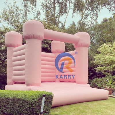 Portable Pastel rose Château de saut pour la fête Commercial Moonwalk Mariage Maison en rebond