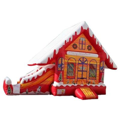 Certifié CE et portable Noël gonflable bouncer sautant maison Combo Slide