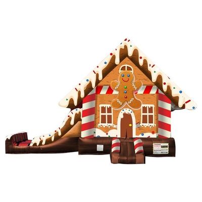Certifié CE et portable Noël gonflable bouncer sautant maison Combo Slide
