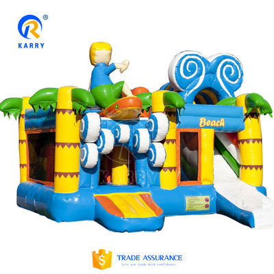 Carton sur gonflable bouncer thème Commercial Combo Slide avec Pool Blower avec Blower