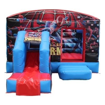 Entretien en plein air Homme araignée Bouncer gonflable Château Slide et maison gonflable