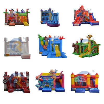 Fête de mariage personnalisé Château gonflable blanc avec glisser et bouncer combo