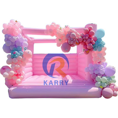 Fête de mariage et d'anniversaire pour filles Château gonflable rose avec souffleur inclus