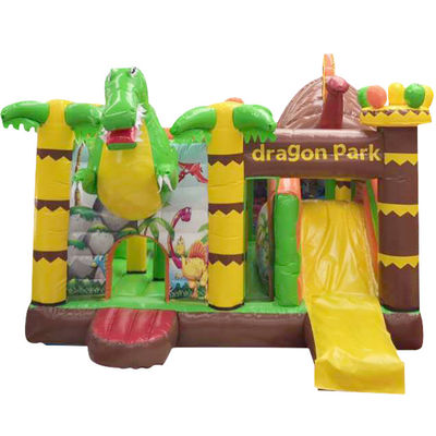 Parc d'attractions pour enfants Dinosaure Château gonflable avec diapositives