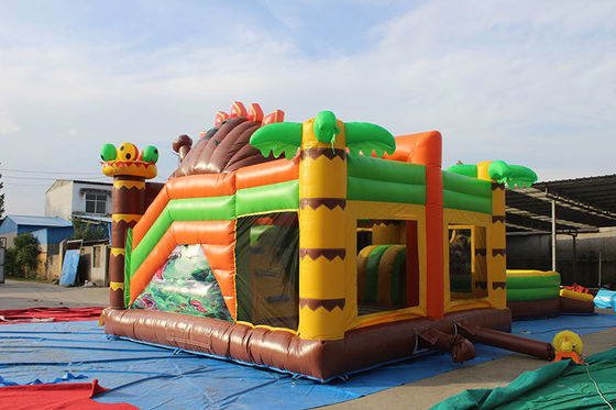 Parc d'attractions pour enfants Dinosaure Château gonflable avec diapositives