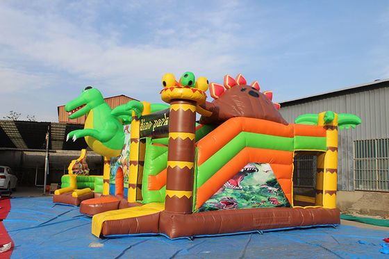 Parc d'attractions pour enfants Dinosaure Château gonflable avec diapositives