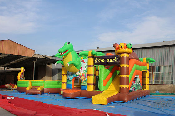 Parc d'attractions pour enfants Dinosaure Château gonflable avec diapositives