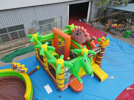 Parc d'attractions pour enfants Dinosaure Château gonflable avec diapositives