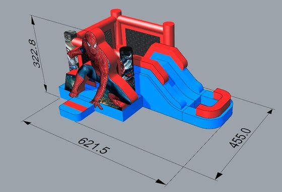 14 ans de super-héros Spiderman maison gonflable avec piscine avec conception de piscine