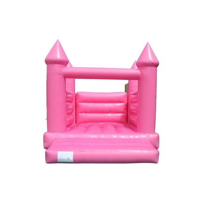 Sautez et sautez à la fête de mariage 13 * 13ft rose château gonflable pour le parc d'attractions