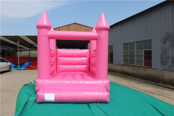 Sautez et sautez à la fête de mariage 13 * 13ft rose château gonflable pour le parc d'attractions