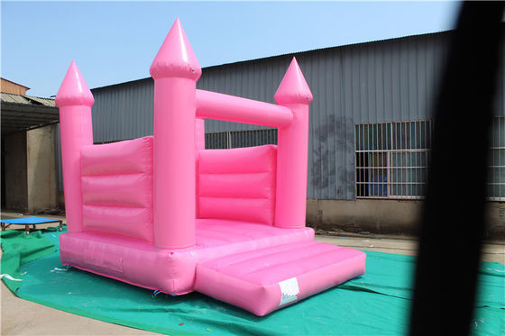 Sautez et sautez à la fête de mariage 13 * 13ft rose château gonflable pour le parc d'attractions