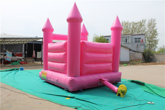 Sautez et sautez à la fête de mariage 13 * 13ft rose château gonflable pour le parc d'attractions