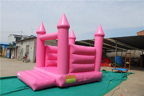 Sautez et sautez à la fête de mariage 13 * 13ft rose château gonflable pour le parc d'attractions