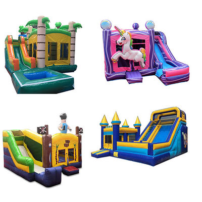 Adultes Combo gonflable humide / sec Bounce House Slide avec impression numérique et souffleur