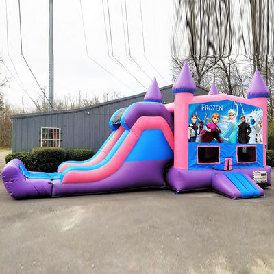 Terrain de jeux en plein air gonflable château gonflable congelé avec diapositive de qualité commerciale durable