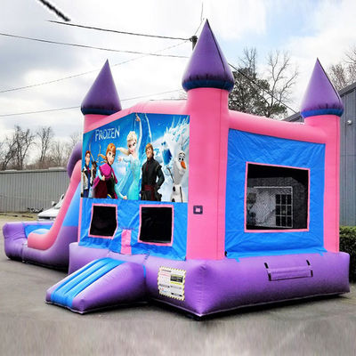 Terrain de jeux en plein air gonflable château gonflable congelé avec diapositive de qualité commerciale durable