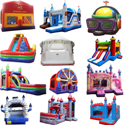 Unisexe personnalisé Château à rebondir coloré Maison et toboggan à l' eau Location de fête avec souffleur