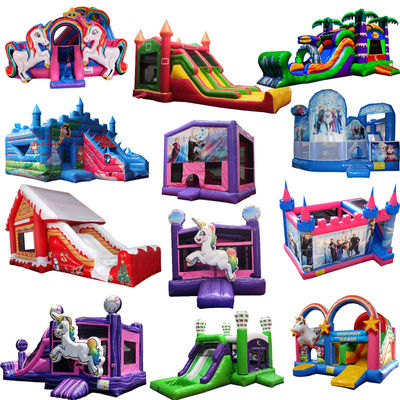La gamme d'âge 14 ans et plus Château de saut gonflable avec Slide Combo Service OEM professionnel