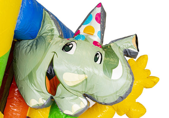 Maison gonflable sur le thème des animaux éléphants pour les enfants unisexes sur le terrain de jeux en plein air