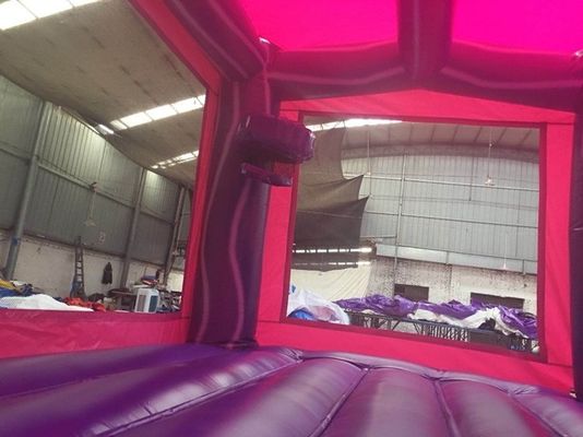Slide combiné portable de château rebondissant avec certification EN71 arc-en-ciel unicorne et glisse