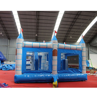 Amenez vos fêtes à un niveau supérieur avec notre château gonflable en brique carrée bleue