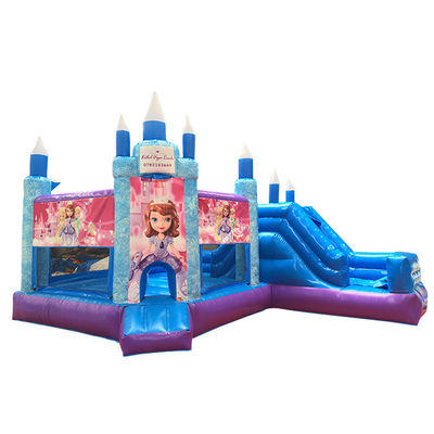 Fête de la princesse chaude château gonflable avec glissière PVC équipement de terrain de jeu commercial