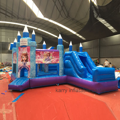 Fête de la princesse chaude château gonflable avec glissière PVC équipement de terrain de jeu commercial