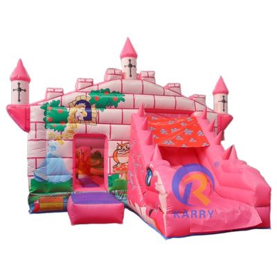 Château rose gonflable Chameleon Château rebondissant Combo Slide avec accessoires
