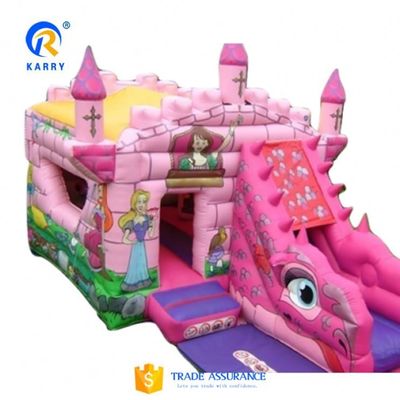 Château rose gonflable Chameleon Château rebondissant Combo Slide avec accessoires