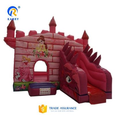 Château rose gonflable Chameleon Château rebondissant Combo Slide avec accessoires