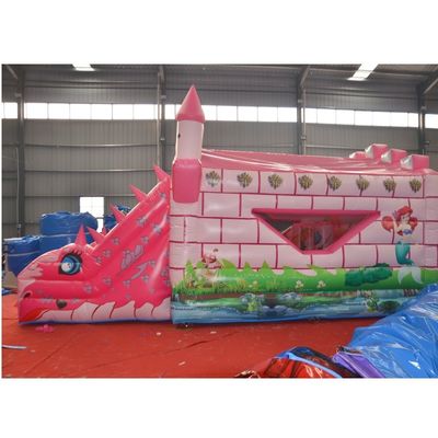 Château rose gonflable Chameleon Château rebondissant Combo Slide avec accessoires