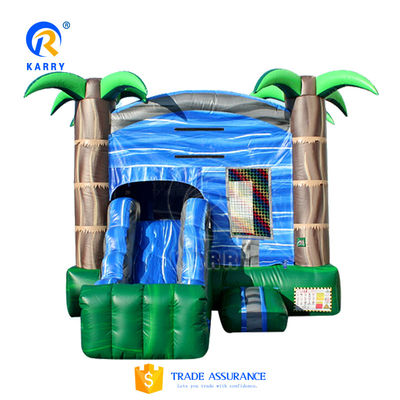 Jeux d'extérieur pour enfants Palmier tropical Château gonflable Glissière avec kits de réparation