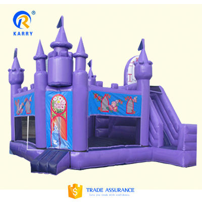 Couleur personnalisée Château de la princesse / Slide Combo PORTABLE Thème congelé PVC Château gonflable