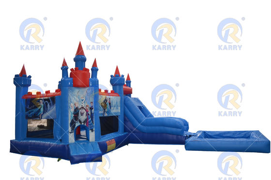 Couleur personnalisée Château de la princesse / Slide Combo PORTABLE Thème congelé PVC Château gonflable