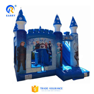 Couleur personnalisée Château de la princesse / Slide Combo PORTABLE Thème congelé PVC Château gonflable