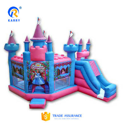 Couleur personnalisée Château de la princesse / Slide Combo PORTABLE Thème congelé PVC Château gonflable