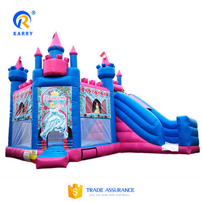 Couleur personnalisée Château de la princesse / Slide Combo PORTABLE Thème congelé PVC Château gonflable