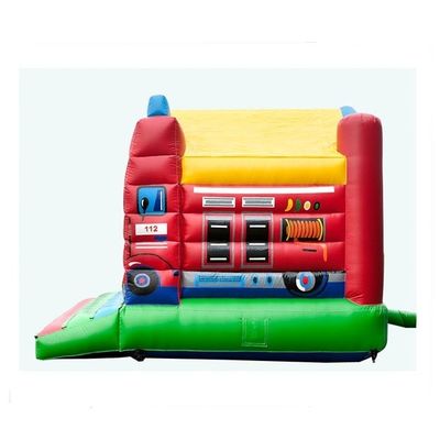 Camion de pompiers PVC maison de saut commerciale combinée pour les événements maison gonflable