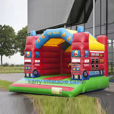Camion de pompiers PVC maison de saut commerciale combinée pour les événements maison gonflable