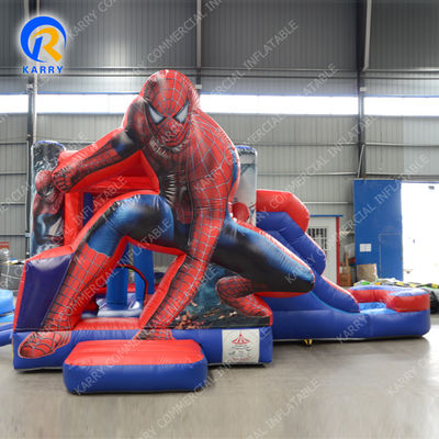 Expédition par voie maritime/aérienne PVC Spiderman maison gonflable avec combo de glissement