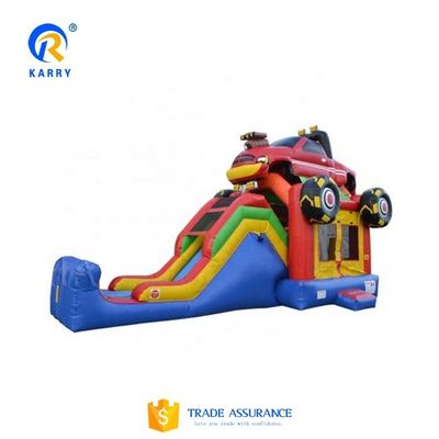 Grands enfants et adultes chariot-monstre gonflable maison de rebond avec diapositive certifiée EN14960